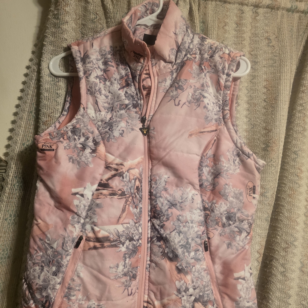 Pink Women's Floral Vest